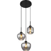 Globo Lighting Hängeleuchte Metall schwarz matt, 3x E27