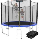 Kinetic Sand Trampolin Outdoor 'Salto Plus' Ø 183/244/305/366/400/430/490 cm - Komplett-Set für Kinder, bis zu 160kg