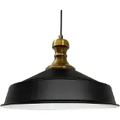 Bamyum Pendelleuchte Hängelampe Industrial Schwarz Metall, Ø40cm, E27, Vintage Lampe