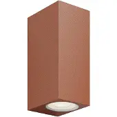 LUCANDE LED-Außenwandleuchte Tavi, rostbraun, Aluminium, up/down