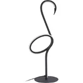 LINDBY LED-Tischleuchte Pajaro, 49cm, schwarz, Alu, Flamingo