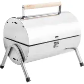 Voordeeldrogisterij Picknickgrill mit Griff & Belüftung aus Edelstahl ca. 50 x 30 x 37 cm