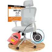 CLOUVOU BrightSeat Creme-Weiß Bürostuhl, ergonomischer Schreibtischstuhl, Chefsessel, Gaming Stuhl, Drehstuhl 150 kg - individuell einstellbar