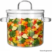 MamboCat OLLA Glas-Topf mittel mit Deckel 1,38 L hitzebeständig Kochtopf Küche