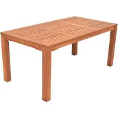 Merxx Gartentisch rechteckig 170 x 90 cm - Eukalyptus
