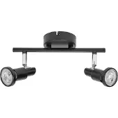 Ledvance LED SPOT GU10 2 x 3,4W, 460lm, schwarz, 2.700K Farbtemperatur, warmweiße Lichtfarbe, zeitloses Design, austauschbare LED-Lampe, ideal für Innenräume, CRI 90, verstellbare Köpfe