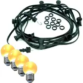 SPICELITE Illu-/Partylichterkette BLACKY 20m - Außenlichterkette schwarz - 20 ultra-warmweiße LED Kugeln