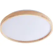 LINDBY Smart LED-Deckenleuchte Mirren Holz Ø39,5cm CCT Tuya