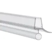 Vasalat Duschdichtung 1000mm passend für Glasstärke 6/7/8mm transparent, Duschtürdichtung für Glastür mit Streifdichtung, 1 Stück