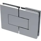 COLCOM Duschtür Scharnier 8505N 180 Grad Glas-Glas, Messing verchromt poliert