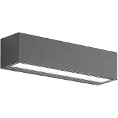 LUCANDE Lengo LED-Außenwandleuchte, Down, L25, Grafit - , Lengo, Schwarz, für Balkon, Aluminium, Modern