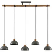LINDBY Hängelampe Durbis , dimmbar, Holz hell, für Wohn- / Esszimmer, Holz, Vintage, Pendelleuchte