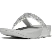 FitFlop Lulu Crystal-Mix Toe-Post Silver Größe EU 42