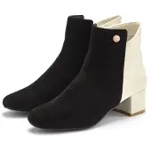 LASCANA Stiefelette schwarz/creme Größe 36
