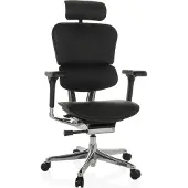 Hjh OFFICE Luxus Chefsessel ERGOHUMAN GEN2 Ergonomischer Bürostuhl mit Armlehnen (höhenverstellbar) Leder Drehstuhl für Büro, Zuhause