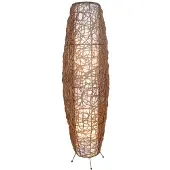 LINDBY Nias Stehleuchte Brown/White - , Nias, Braun / Rost, für Wohnzimmer, Holz, Boho