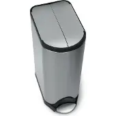 Simplehuman 30 Liter schmetterling Treteimer, fingerabdrucksicherer gebürsteter Edelstahl - 8,2x8,2x31,2 cm; CW1824