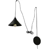 Licht-Erlebnisse Schwarze Hängelampe mit Stecker Modern Design 4,9m E27 flexibel FLEXIO Esstisch Bett Wohnzimmerlampe