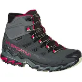 La Sportiva Ultra Raptor II Mid Leather Wide Woman GTX, Mountain Hiking Footwear, 38, Charcoal/Cerise (Grey) -