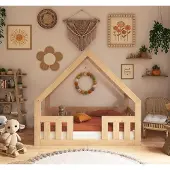 Need Sleep Hausbett bodentief mit hochem Rausfallschutz, 70x140 cm