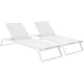CLP 2er Set Sonnenliege Tropic. Elegante Liegen für Garten, Terrasse & Pool weiß
