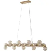 LUCANDE Hängeleuchte Naelen, gold/amber, 125 cm, Glas, G9