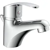 Schutte SIRANI Waschtischarmatur mit Zugstange, Wasserhahn Bad mit Ablaufgarnitur, Chrom
