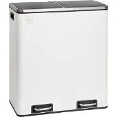 SVITA TM2X30 Weiß Treteimer 60 Liter Abfalleimer Mülleimer Design Mülltrennung Papierkorb Küchen-Ordnung Trennsystem