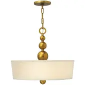 HINKLEY Zelda Zeitgenössische Kronleuchter in Vintage Messing Stahl Glas 3 Lichter E27