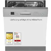 Exquisit Einbau-Geschirrspüler EGSP56312-EB-030E | 12 Maßgedecke | 7 Programme, Eco, Power+, Extra-Trocknung | Inox