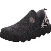 Rohde Damen Hausschuh Plateau Slipper mit Leopard und Zebramuster Foggia-D 6106, Größe:42 EU, Farbe:Grau