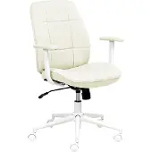 Beliani Bürostuhl Mintgrün aus Stoff drehbar höhenverstellbar mit Armlehnen für das Homeoffice modern