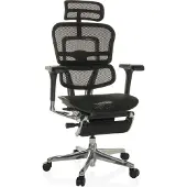 Hjh OFFICE Luxus Chefsessel ERGOHUMAN PLUS LEGPRO GEN2 Ergonomischer Bürostuhl mit Armlehnen (höhenverstellbar) Netzstoff Drehstuhl für Büro, Zuhause
