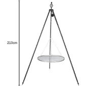 FarmCook E00395 Grill mit dem Rost aus Edelstahl auf dem Dreibein OSKAR ; Edelstahlrost (Durchmesser): 60cm ; Höhe: 210cm