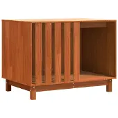 vidaXL Hundehütte Wachsbraun 90 x 60 x 67 cm Massives Kiefernholz