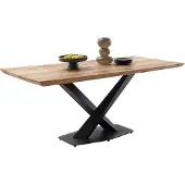 Lomadox Esszimmer Tisch 160x90 cm in Eiche massiv geölt - GLINA-06