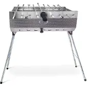 Grillpeter Mangal Set Taschkent Schaschlikgrill mit 9er Drehspieß Spieße Motor