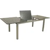 Degamo Gartentisch Ausziehtisch Alutisch Esstisch BAJAZZO 175/245x100cm, Aluminium grau, wetterfest