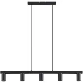 LINDBY Hängelampe Baliko, schwarz, 116 cm, 5-flammig, GU10