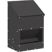 vidaXL Hühnerfütterer Schwarz 21 x 16 x 33 cm 3 kg Kaltgewalzter Stahl