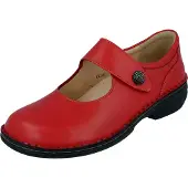 Finn Comfort Laval, Campari, Rot, Leder, NEU, Damen, Slipper - Damenschuhe Bequeme Ballerina / Slipper, Rot