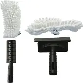 Livington Steam Twister Pro Kit – Großes Aufsatzteil für empfindliche Oberflächen – Inklusive Fensterreiniger – Waschbare Mikrofaser-Pads