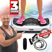 Miweba 4D Vibrationsplatte MV300 | Vibrotrainer - Fitnessgerät - Vibration - Fitness Training - Zubehör - 16 Stufen - Fernbedienung - Lautsprecher (Weiß)