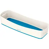 Leitz Aufbewahrungsschale MyBox länglich ABS weiß/blau Packung mit 4 Stück