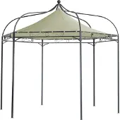 Degamo Pavillon Gartenpavillon MODENA 6-eckig 320cm, Stahl schwarz, wasserdicht