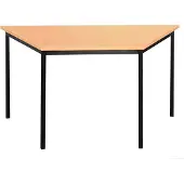 LÜLLMANN Trapeztisch, 750 x 1400 x 700 mm, tiefschwarz/buche