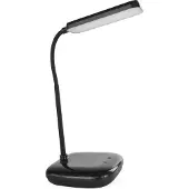 Emos LED Tischlampe MOLLY 12W, Helligkeit 650lm, dimmbar, einstellbare Lichtfarbe, flexibler Lampenarm, 1,5m Ladekabel + Netzadapter, schwarz, Z7638B