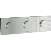 Kludi TRONIC / PUSHTRONIC elektronisches Unterputz-Thermostat, UP-Rohbau-Set mit Feinbau-Set, HotStop, 3830005-00, Farbe: Chrom