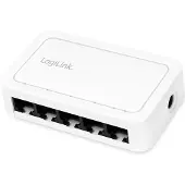Logilink Switch 5 Port GB Ethernet 5x10/100/1000 RJ45 Desktop weiß - Switch - 5-Port