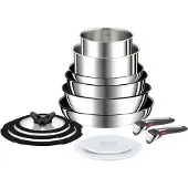 Tefal Ingenio Preference L97494, Gemischtes Set, Edelstahl, Edelstahl, Titan, Edelstahl, Thermo-Punkt